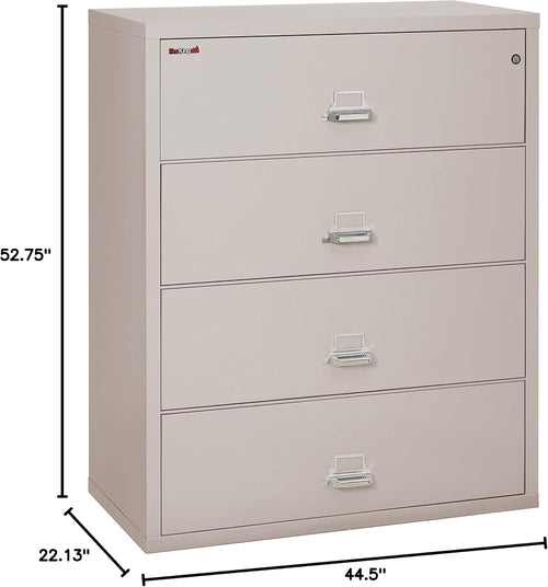 Lateral 4 Drawer Fire Safe File Cabinet With Lock 1 Hour Fire Rated