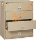 Lateral 4 Drawer Fire Safe File Cabinet With Key Lock 1 Hour Fire