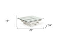 15inches Glass and Stainless Steel Square Coffee Table