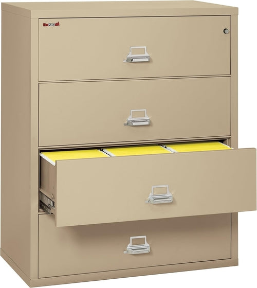 Lateral 4 Drawer Fire Safe File Cabinet With Key Lock 1 Hour Fire