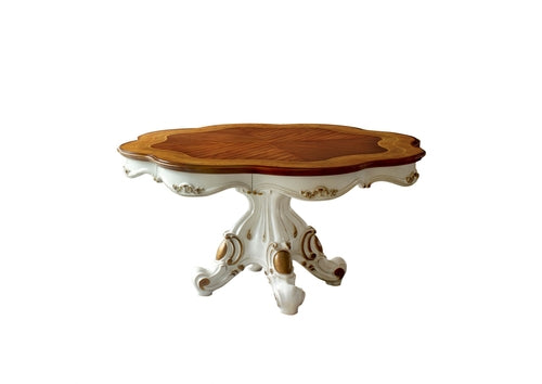 62inches X 62inches X 31inches Antique Pearl Cherry Oak Wood