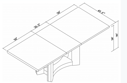 98.5inches X 43.5inches X 30inches Gray  Dining Table and 6inches