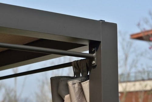 161.85inches X 71.37inches X 8.58inches Gray Outdoor Steel Metal