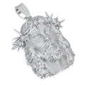 35.5ct Lab Diamond Jesus Face Pendant | IGI Certified | 10K White Gold