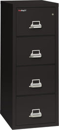Vertical 4 Drawer File Cabinet 1 Hour Fire Rated Black