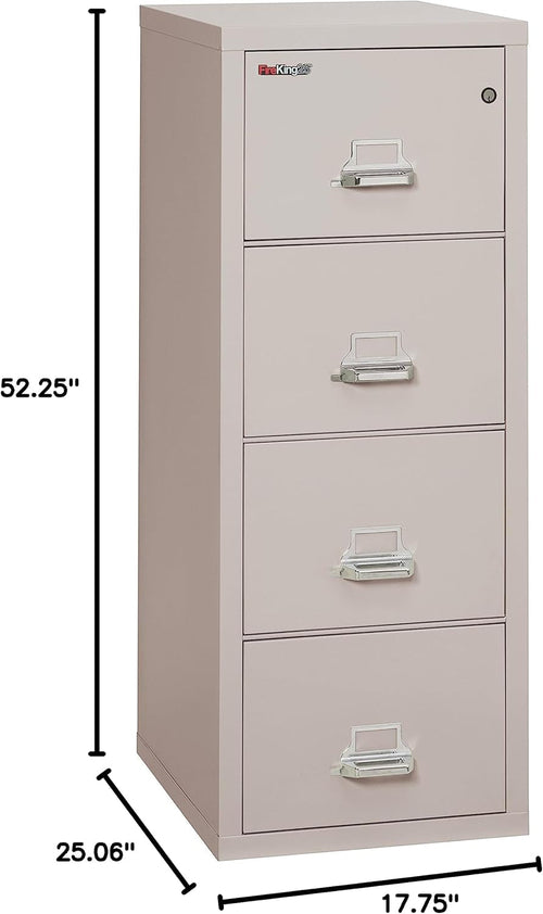 Vertical 4 Drawer Fire Safe File Cabinet 1 Hour Fire Rated