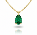 Eclisse Pear Emerald Pendant Necklace