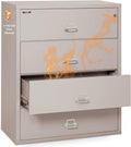 Lateral 4 Drawer Fire Safe File Cabinet With Lock 1 Hour Fire Rated