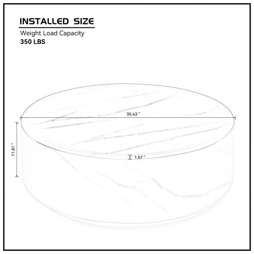 35.43'' Round coffeee table ,Marble table ,Simple Modern Center