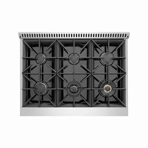 Empava 36GR08 36 In. Pro-Style Slide-In Single Oven Gas Range