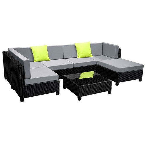 Gardeon 7-Piece Outdoor Sofa Set Wicker Couch Lounge Setting Seat