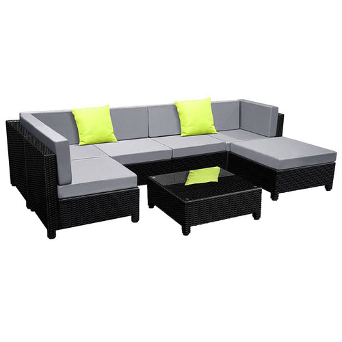 Gardeon 7-Piece Outdoor Sofa Set Wicker Couch Lounge Setting Seat