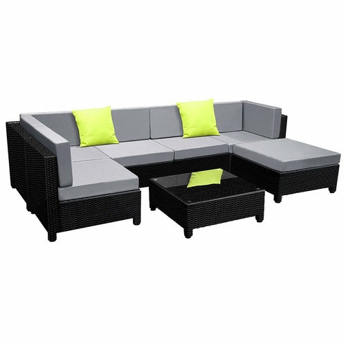 Gardeon 7-Piece Outdoor Sofa Set Wicker Couch Lounge Setting Seat