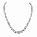 50ct Lab Diamond Tennis Necklace | Graduated Round | IGI Certified VS+