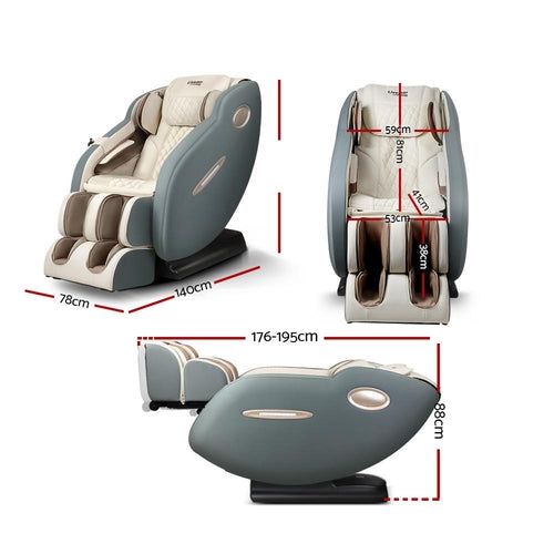 Livemor Electric Massage Chair Recliner SL Track Shiatsu Heat Back