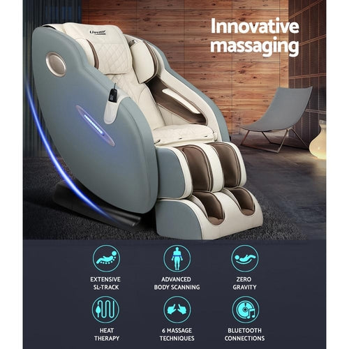 Livemor Electric Massage Chair Recliner SL Track Shiatsu Heat Back