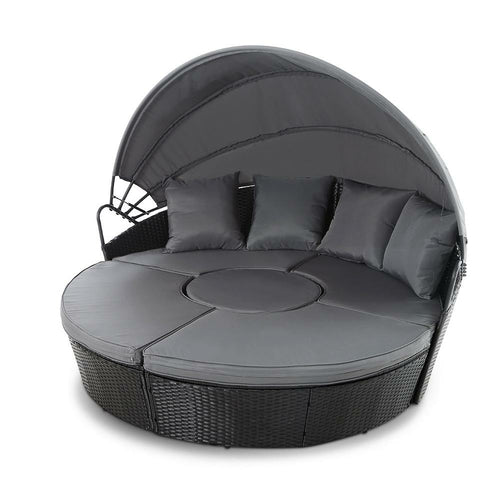 Gardeon Sun Lounge Setting Wicker Lounger Day Bed Patio Outdoor