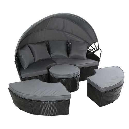 Gardeon Sun Lounge Setting Wicker Lounger Day Bed Patio Outdoor