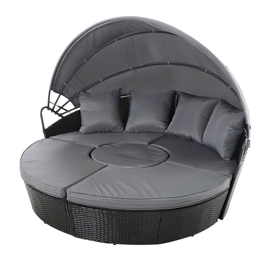 Gardeon Sun Lounge Setting Wicker Lounger Day Bed Patio Outdoor