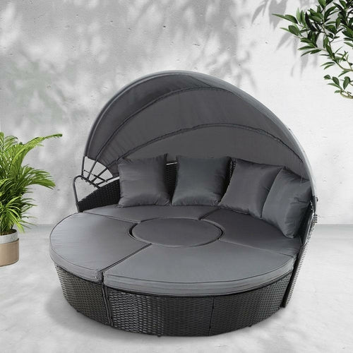 Gardeon Sun Lounge Setting Wicker Lounger Day Bed Patio Outdoor