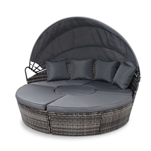 Gardeon Sun Lounge Setting Wicker Lounger Day Bed Patio Outdoor