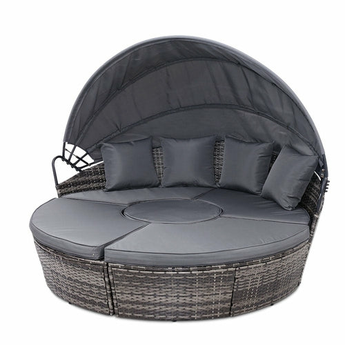 Gardeon Sun Lounge Setting Wicker Lounger Day Bed Patio Outdoor