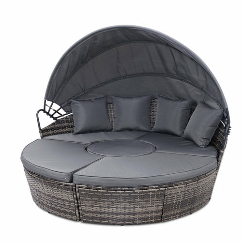 Gardeon Sun Lounge Setting Wicker Lounger Day Bed Patio Outdoor