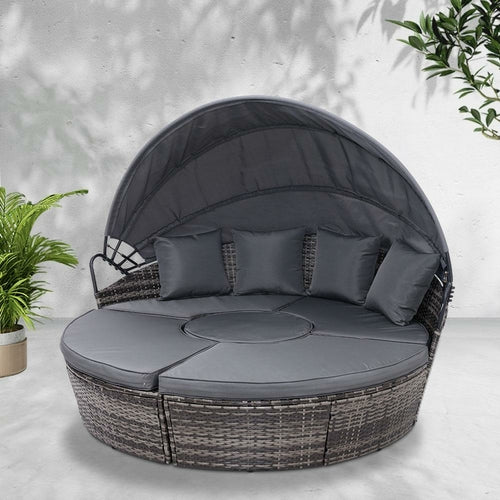 Gardeon Sun Lounge Setting Wicker Lounger Day Bed Patio Outdoor