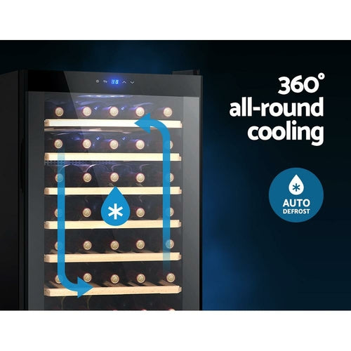 Devanti Wine Cooler Compressor Fridge Chiller Storage Cellar 51 Bottle