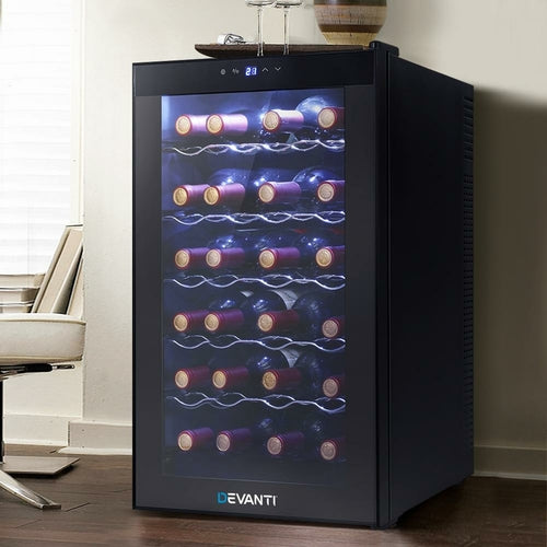Devanti Wine Fridge Cooler 28 Bottles