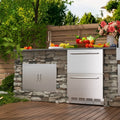 24 Inches Drawer Refrigerator Stainless Steel Dual Drawer Fridge For