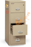 Parchment Four Drawer Fire Safe Legal File Cabinet UL 1 Hour