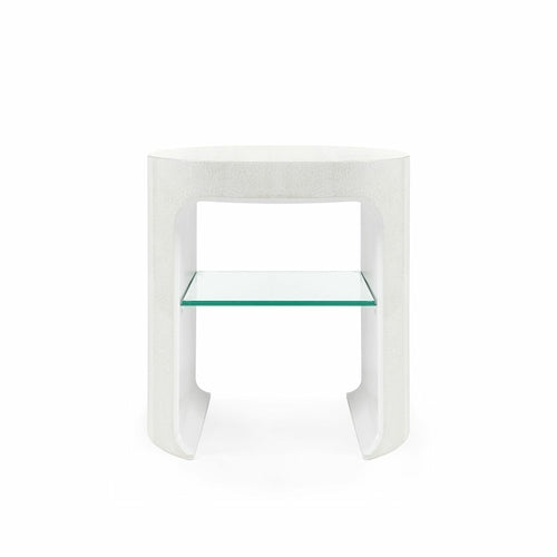 Carrel Side Table, White
