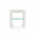 Carrel Side Table, White