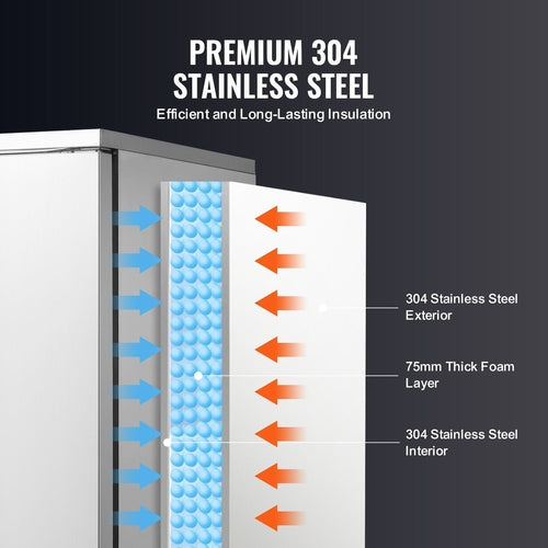 Commercial Blast Freezer, 370 L / 13.1 Cu.ft Blast Chiller with 15