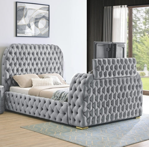 1pc Luxurious Comfort Innovative Design King Bed Deeply Tufted