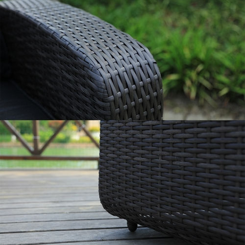 Direct Wicker 5-Piece Outdoor Rattan Furniture Patio Conversation Set