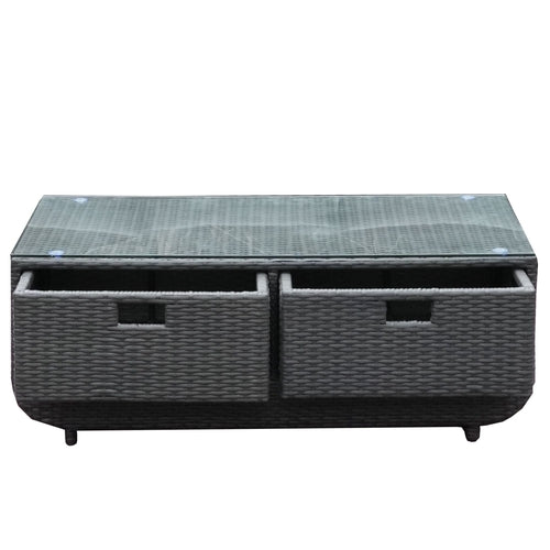 Direct Wicker 5-Piece Outdoor Rattan Furniture Patio Conversation Set
