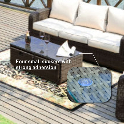 Direct Wicker 5-Piece Outdoor Rattan Furniture Patio Conversation Set