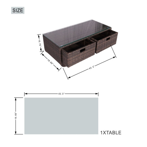Direct Wicker 5-Piece Outdoor Rattan Furniture Patio Conversation Set