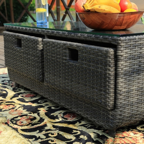 Direct Wicker 5-Piece Outdoor Rattan Furniture Patio Conversation Set
