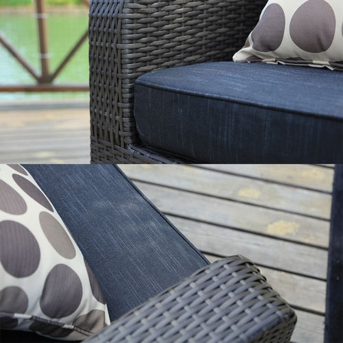 Direct Wicker 5-Piece Outdoor Rattan Furniture Patio Conversation Set