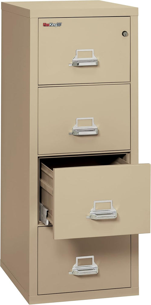 Parchment Four Drawer Fire Safe Legal File Cabinet UL 1 Hour
