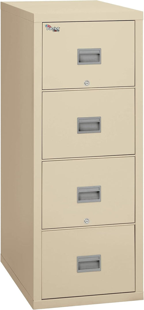 Patriot Vertical 4 Drawer Fire Safe File Cabinet 1 Hour Parchment