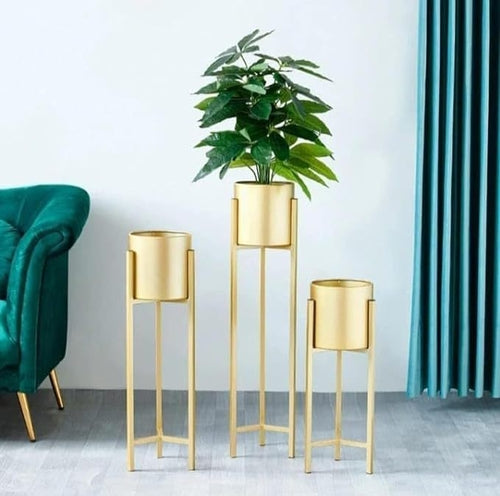 Decor Metal Tall Planter Stand Indoor and Outdoor Planter for