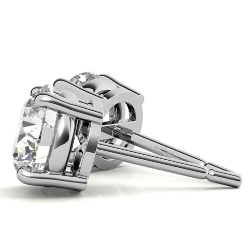 AGI Certified 6 CTW Lab Grown Diamond Stud Earrings in 14K White or