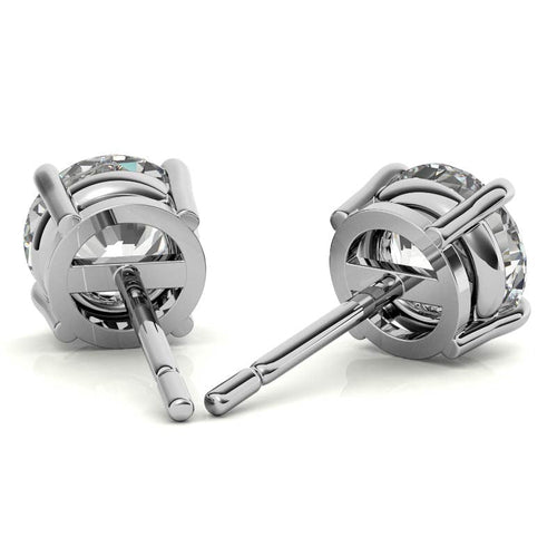 AGI Certified 6 CTW Lab Grown Diamond Stud Earrings in 14K White or